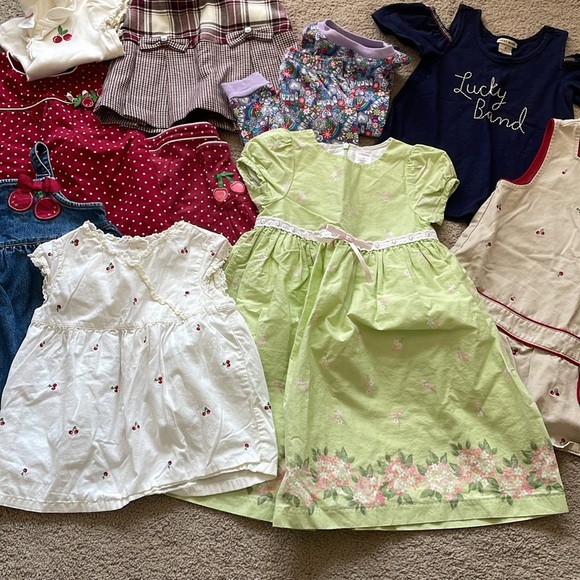 Kids Bundle Of 4T Girls Clothing Dresses Sets Back To School Children Outfits - Picture 12 of 12